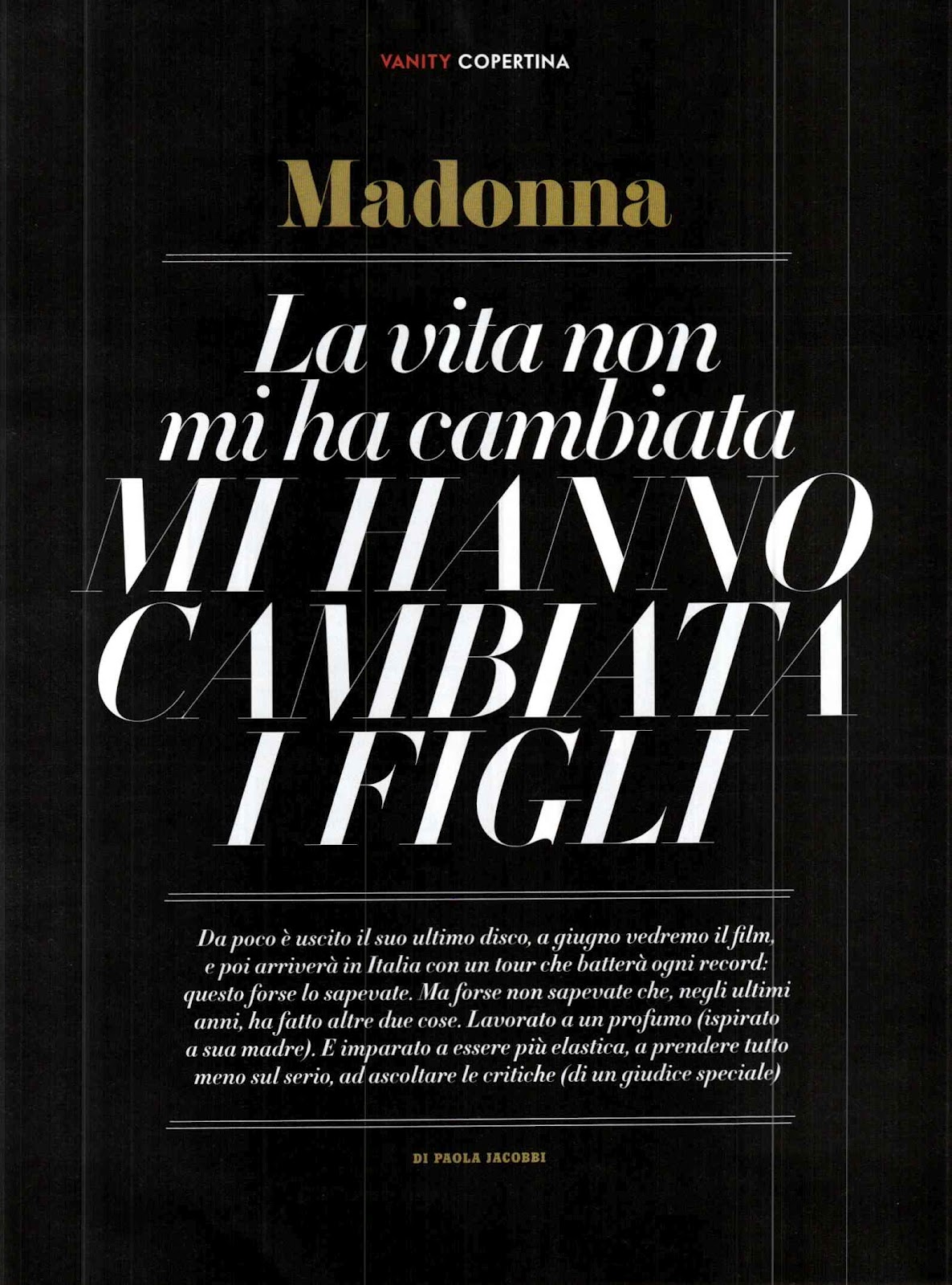 Vanity Fair Italia Scans Madonna Graphics