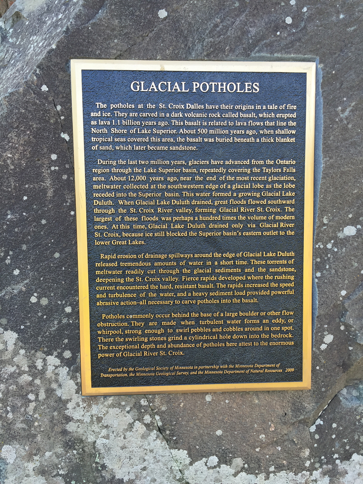 Glacial Potholes Trail at Interstate State Park