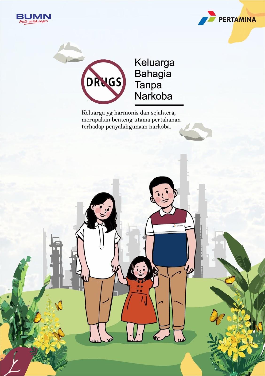 Bahri Contoh Design Poster Anti Narkoba Vector HD