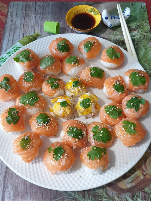 Temari sushi ou Sushi balls; Temari sushi ou Sushi balls