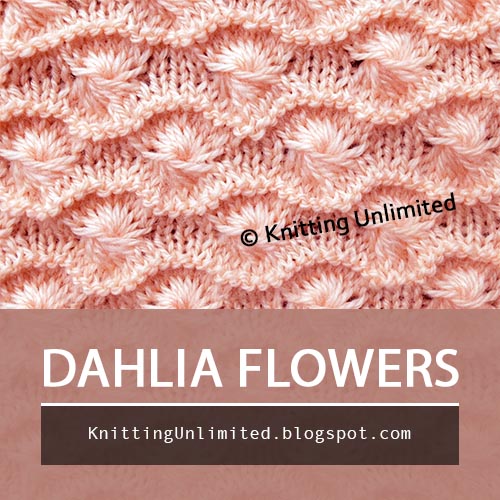 Dahlia Flowers Knitting Pattern