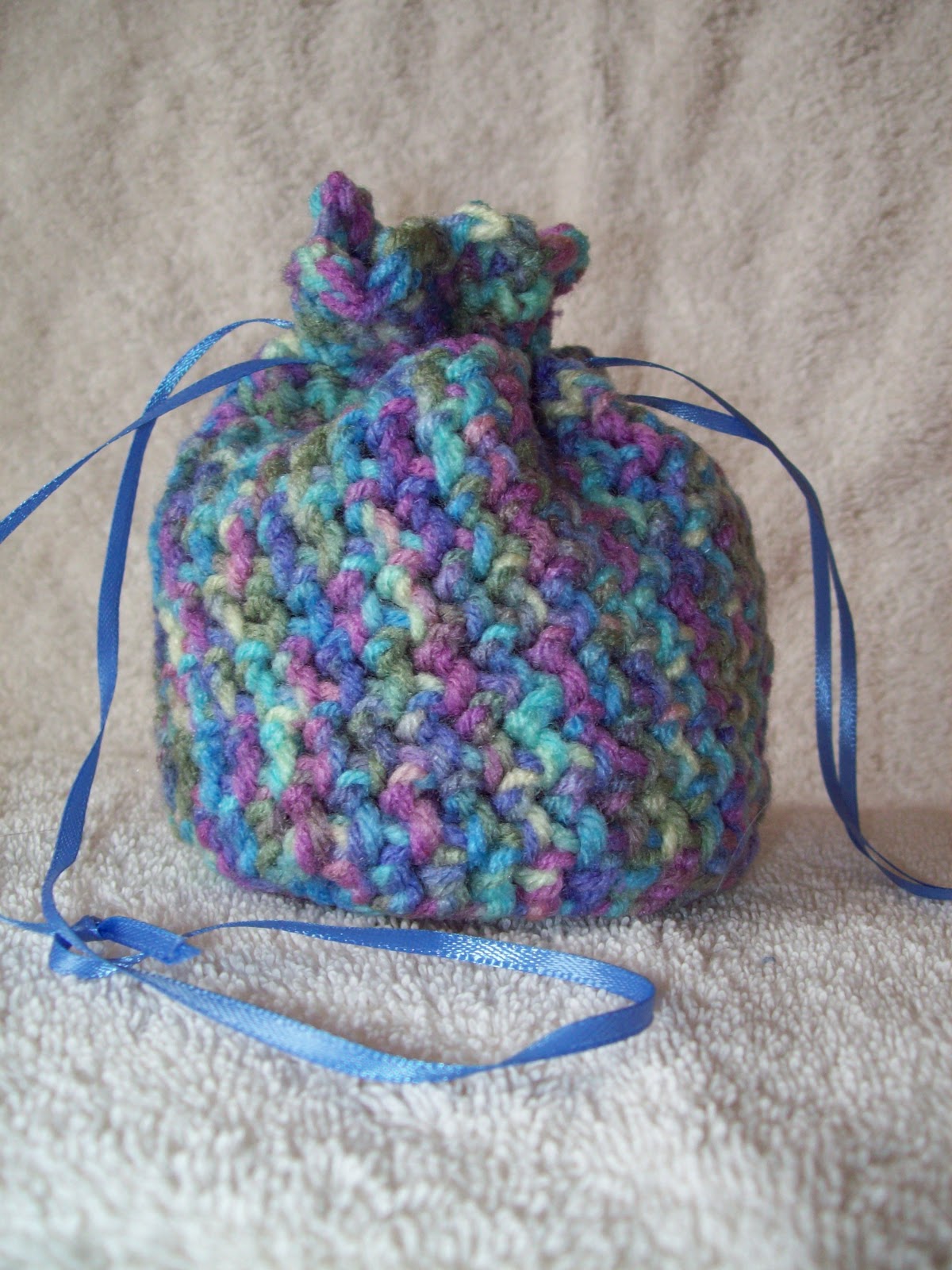 Stitchin&#39; the Night Away: Crochet Mini Drawstring Bag