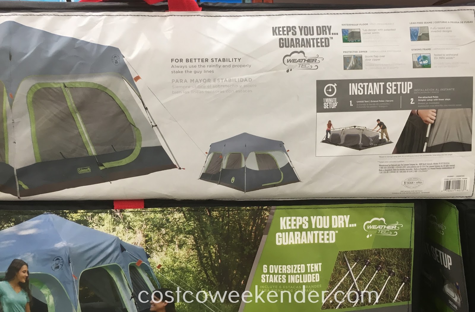 Coleman 10 Person Instant Tent Costco Weekender