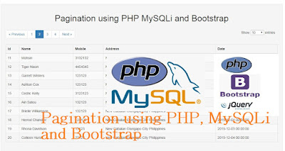 Pagination using PHP, MySQLi and Bootstrap | Tutorial101