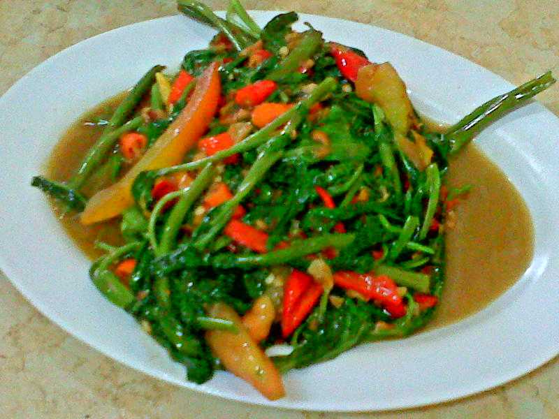 Resep Dan Cara membuat Tumis sayur kangkung Aneka Resep 