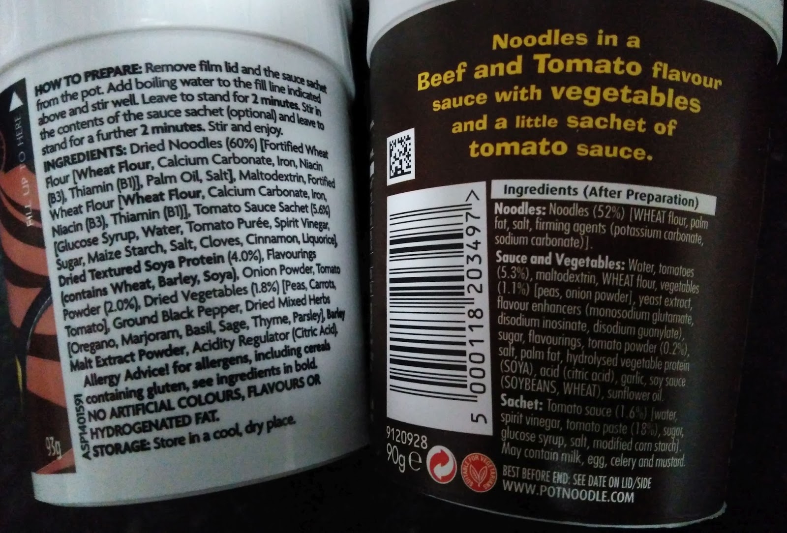 It's a Noodle Bar not a Wine Bar Pot Noodle V Asda Noodle Snack Beef