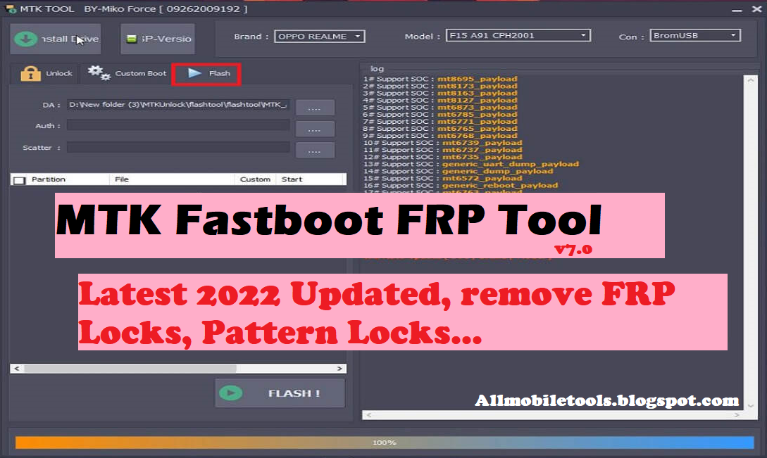 Free Download MTK Fastboot FRP tool v7.0 Updated 2022
