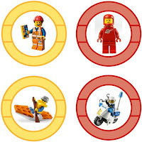 Lego cupcake toppers