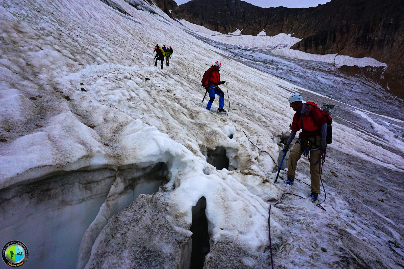 Canyoning - Caving: Normal route, Marmolada glacier, Dolomites