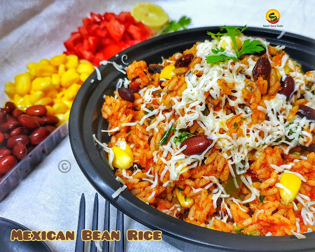 Sweet Spicy Tasty Mexican Bean Rice ( Vegan & No O n G)