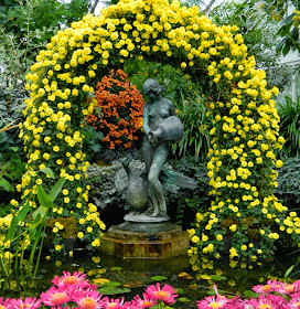 Allan Gardens Conservatory Chrysanthemum Show 2013 Leda fountain by garden muses-a Toronto gardening blog