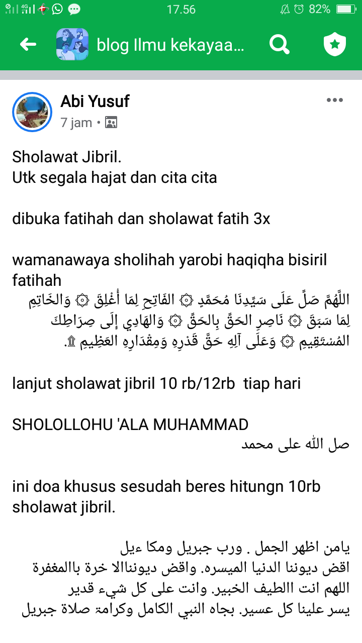 Ilmu Kekayaan Sejati Iks Shalawat Jibril Untuk Segala Hajat Dan Cita Cita