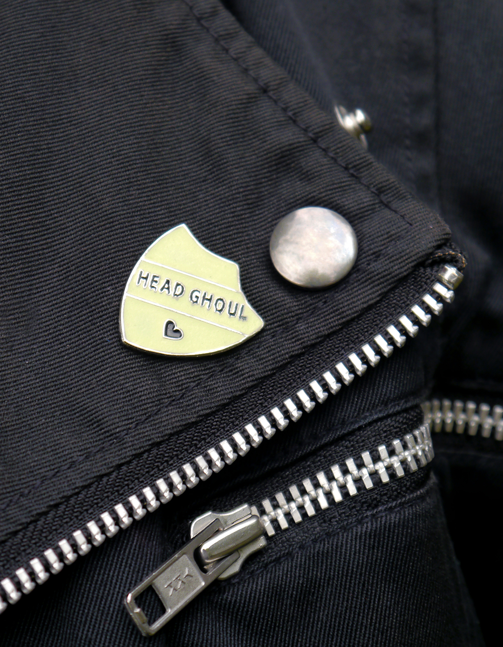 Head Ghoul Pin Glow in the dark Head Ghoul pin from Lucky Dip Club