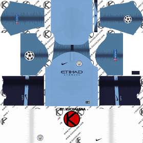 Manchester City 2018/19 UCL Kit - Dream League Soccer Kits