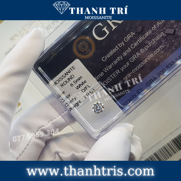 Kim cương Moissanite Round 6ly5