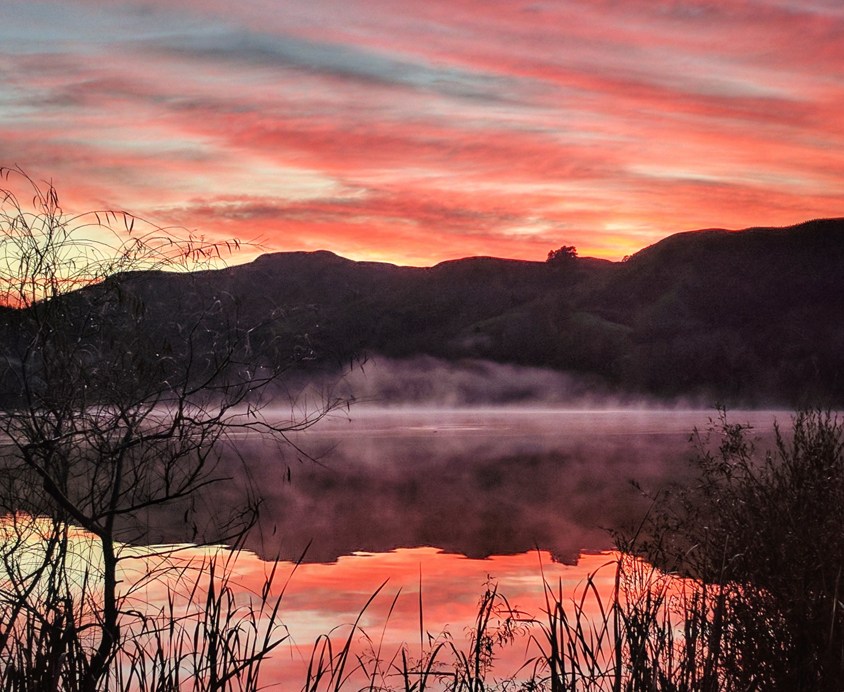 Stunning sunrise Lake Tutira (Aotearoa New Zealand)