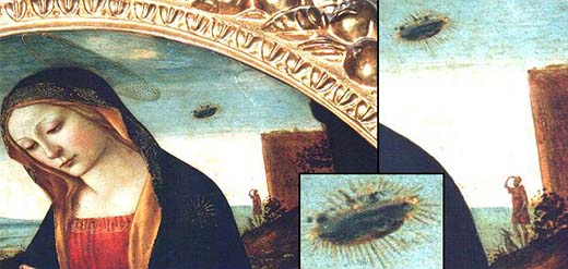 OVNI en pintura del siglo 15 descubierto en el lugar donde nació 'Drácula' Madonnaufo