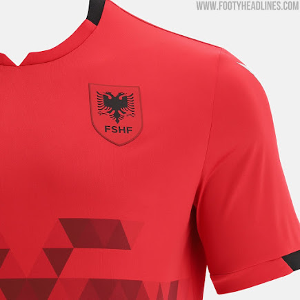Neu Größe M Langarm Trikot Umbro Albanien Albanische Nationalmannschaft 
