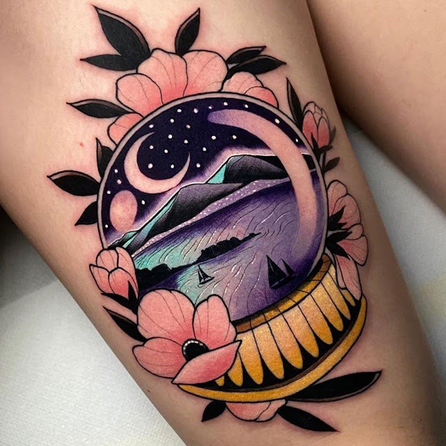 woman wolf headdress tattoo women tattoo ideas