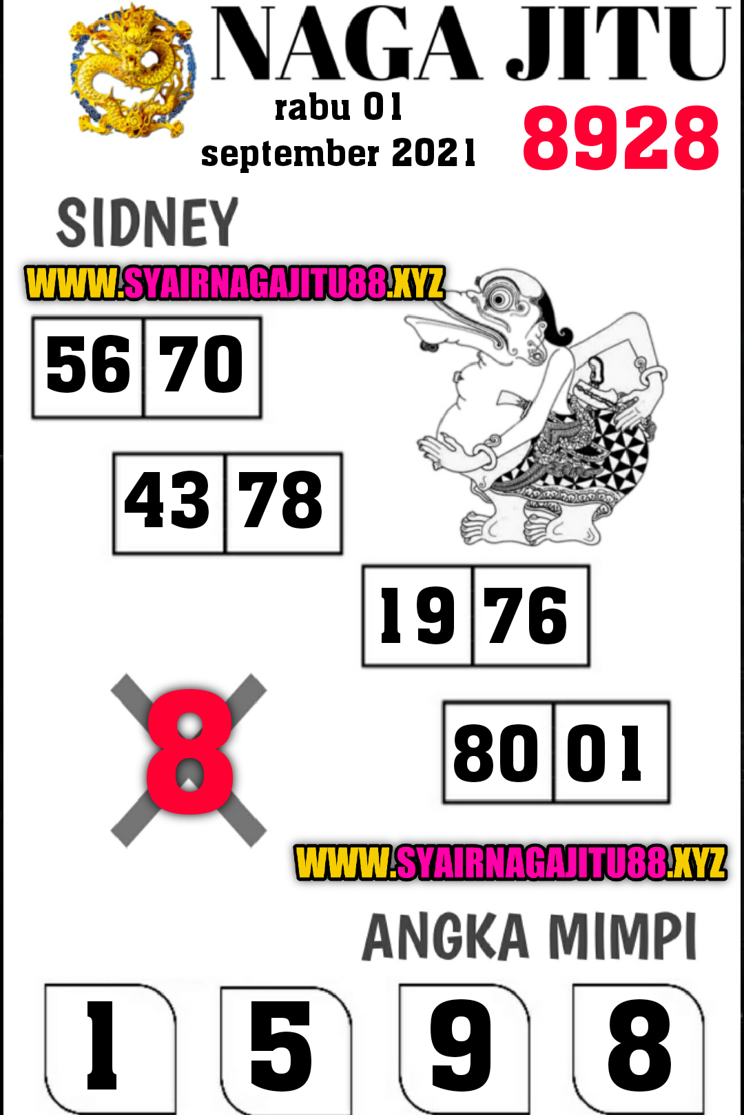 SYAIR SDY RABU 01 SEPTEMBER 2021 SYAIR NAGA