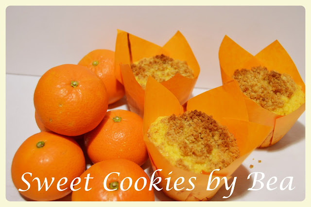Muffins de mandarina con crujiente de galleta