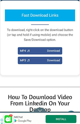 Cara download Videos Di Situs Linked