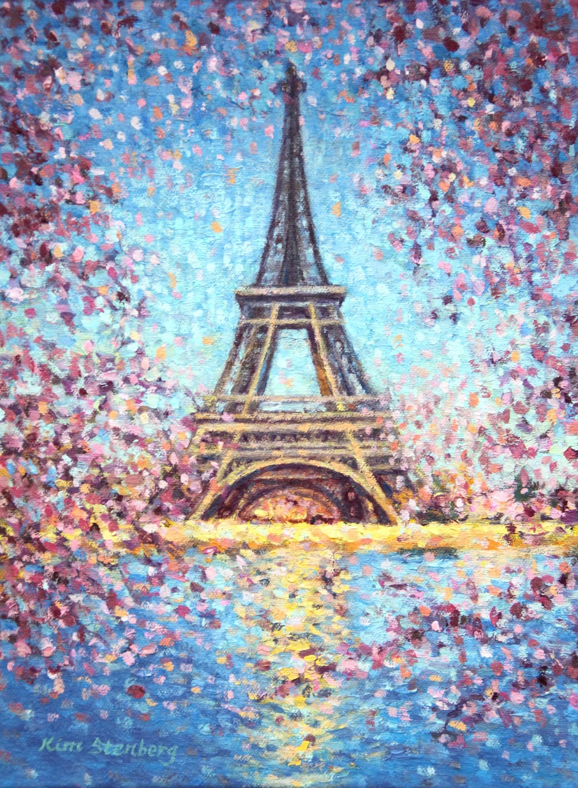 Kim Stenbergs Painting Journal Eiffel Tower Spring Oil On