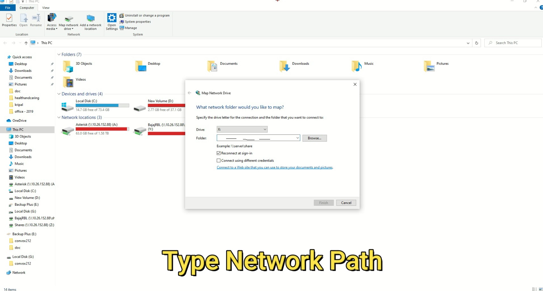 Network Drive Map Network Drive in Windows