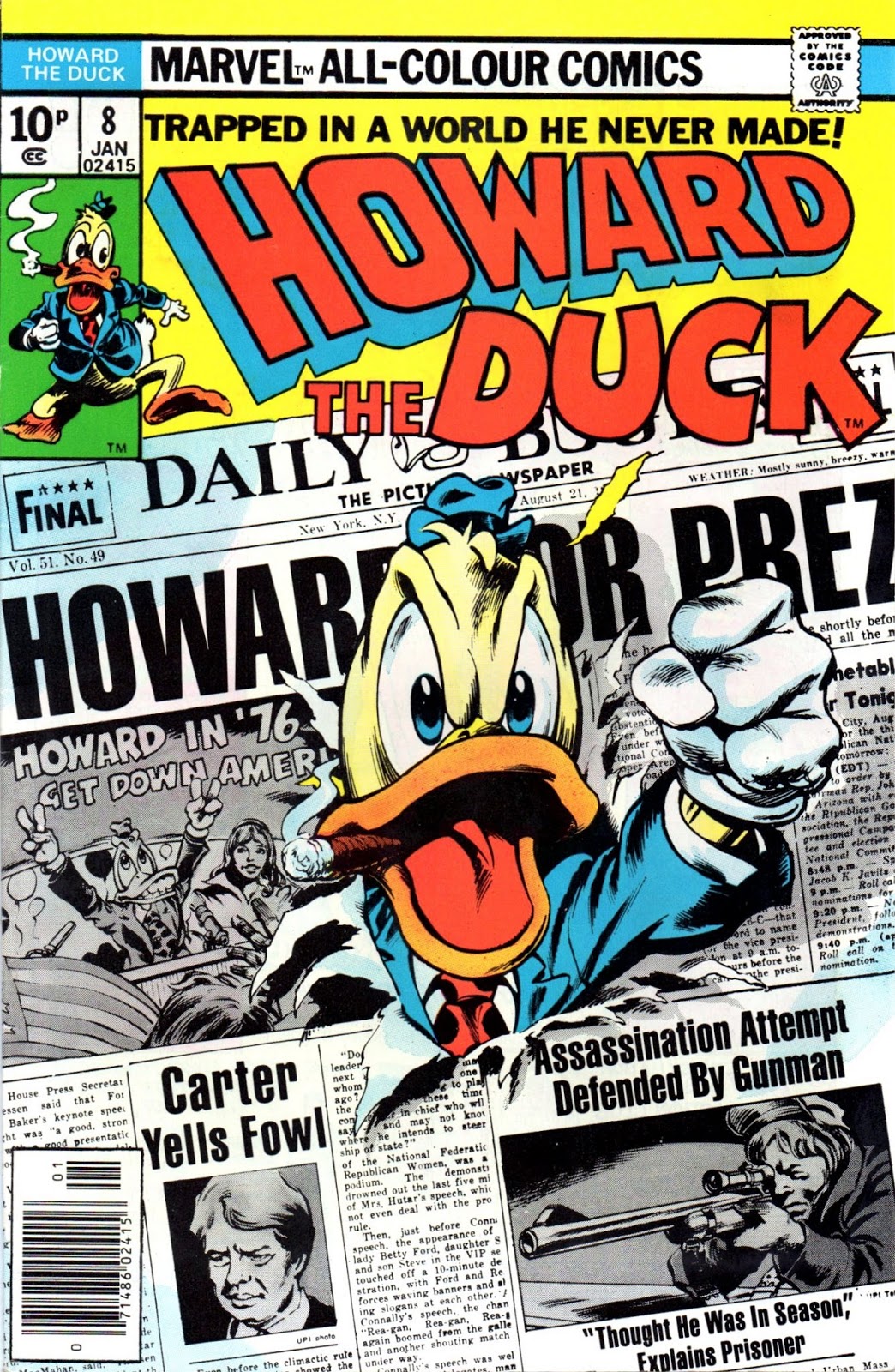 CRIVENS! COMICS & STUFF!: PART TWO OF HOWARD THE DUCK COVER & SPLASH