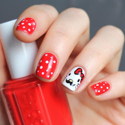 nails kitty hello movember nail