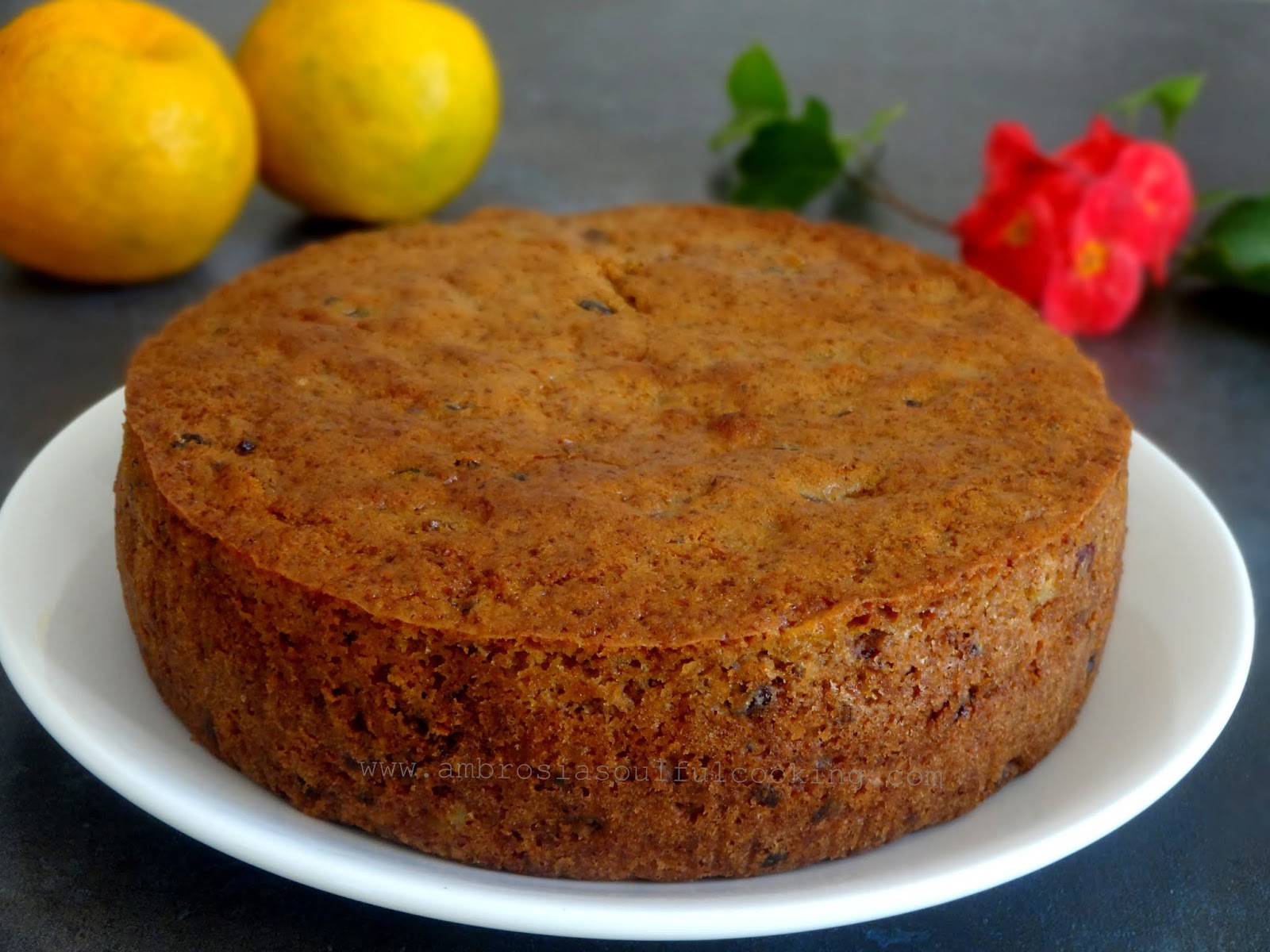 BUTTERMILK FRUIT AND SPICE CAKE WHOLE WHEAT AND EGGLESS Ambrosia