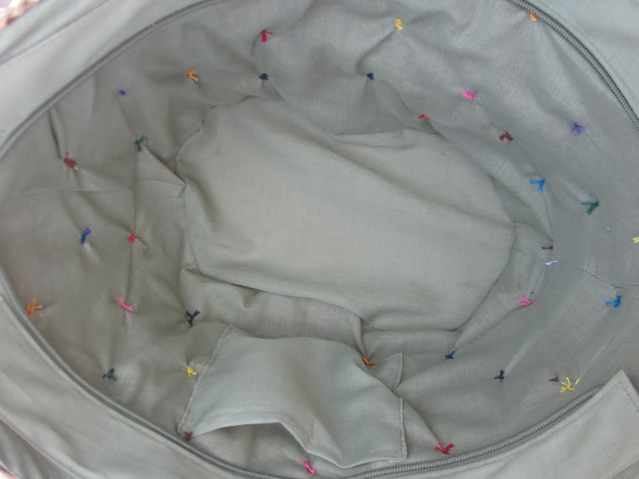 mis nancys, mis peques y yo, tutorial DIY cesta playera con borlas, interior forro