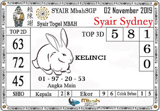 Syair Sgp 2 November 2019 Prediksi Sgp 2 November 2019