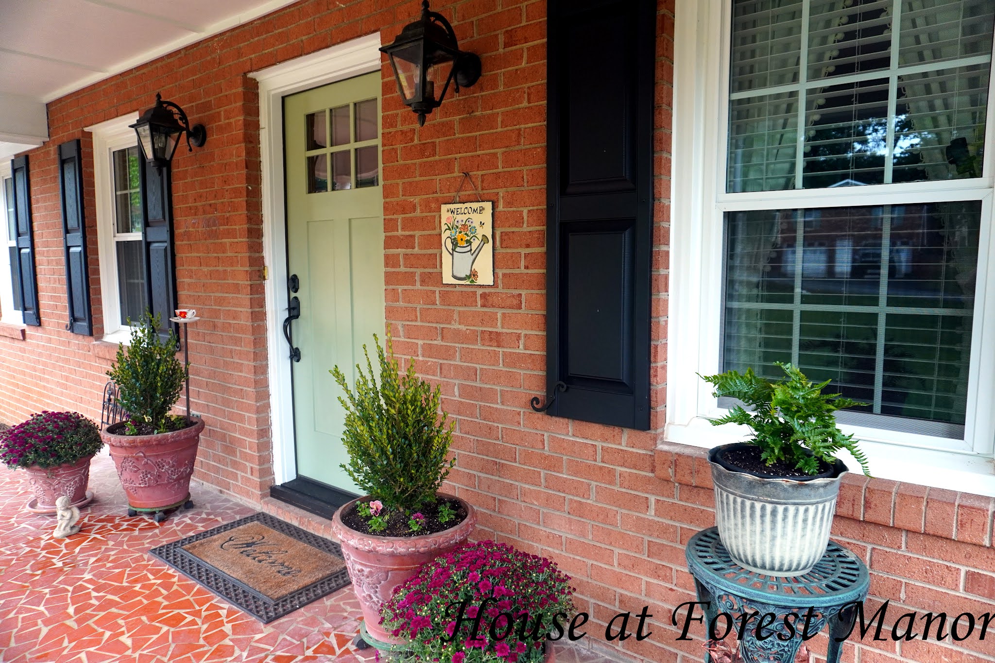 House at Forest Manor Fall Front Porch 2021