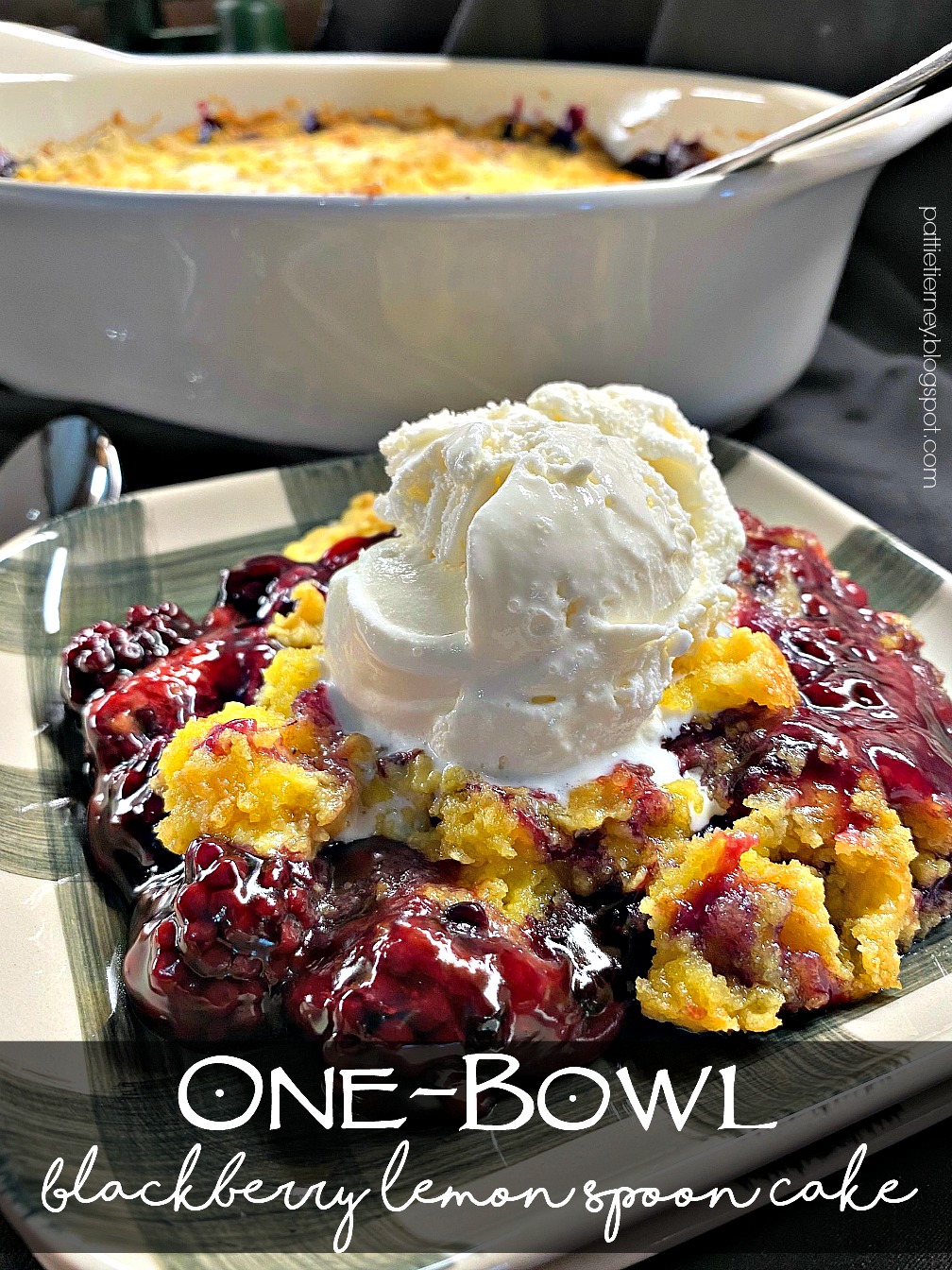 OllaPodrida OneBowl Blackberry Lemon Spoon Cake