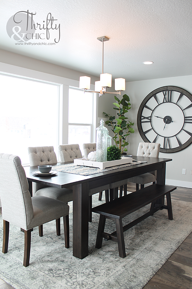Dining room decorating idea and model home tour