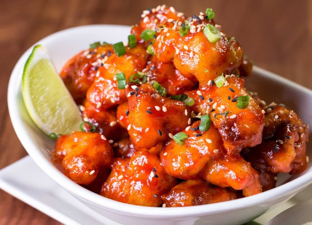 Korean-Style Popcorn Cauliflower #vegetarian #recipes