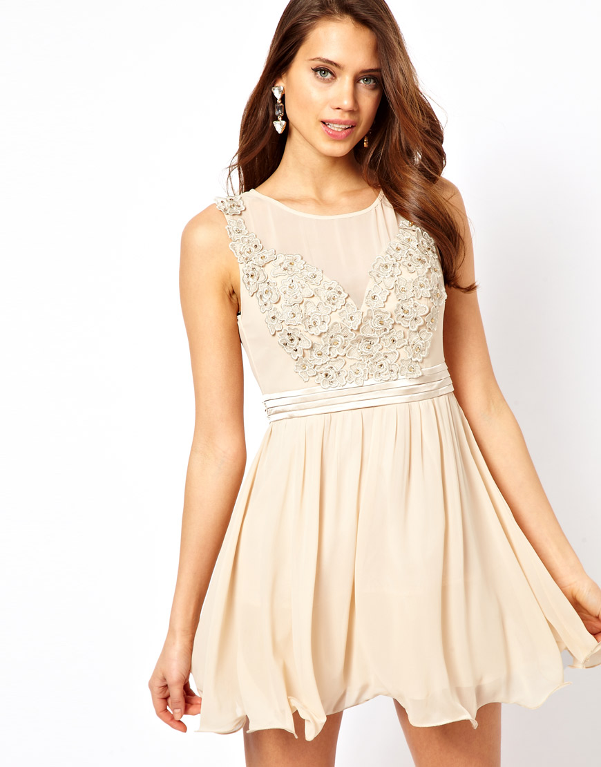 pretties' closet: Little Mistress Applique Mesh Prom Dress