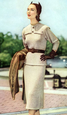  The Vintage Pattern Files : Free 1950's Knitting Pattern - Rendezvous Dress