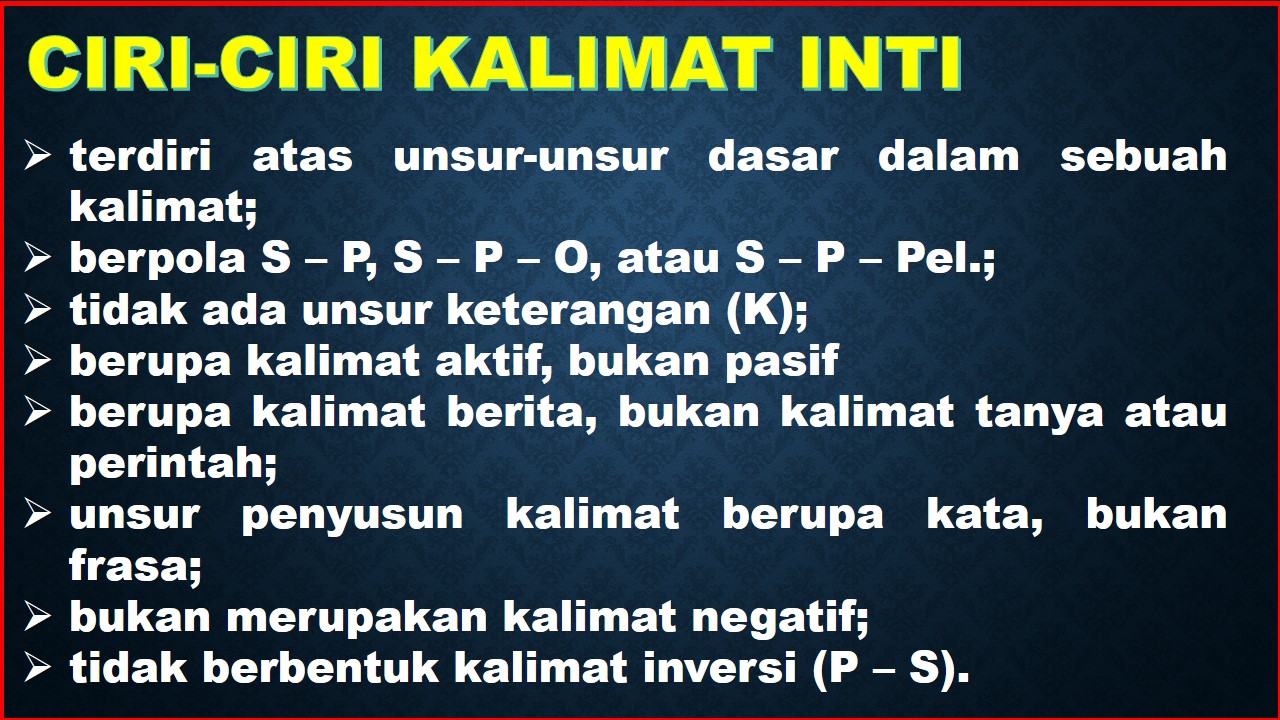 Yus Buset Perbedaan Kalimat Inti Dan Inti Kalimat