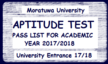 Results Released - Aptitude Test (Moratuwa University)