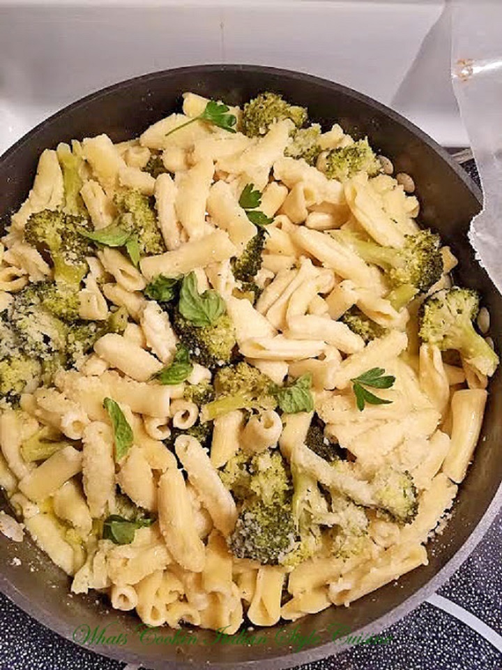 this is a cavatelli homemade pasta with broccoli