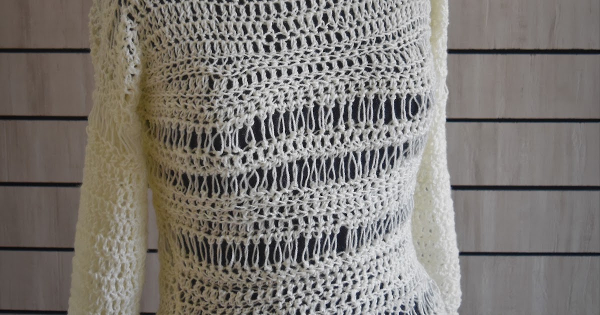 Mesh yarn crochet top