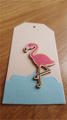 Summer flamingo gift tags