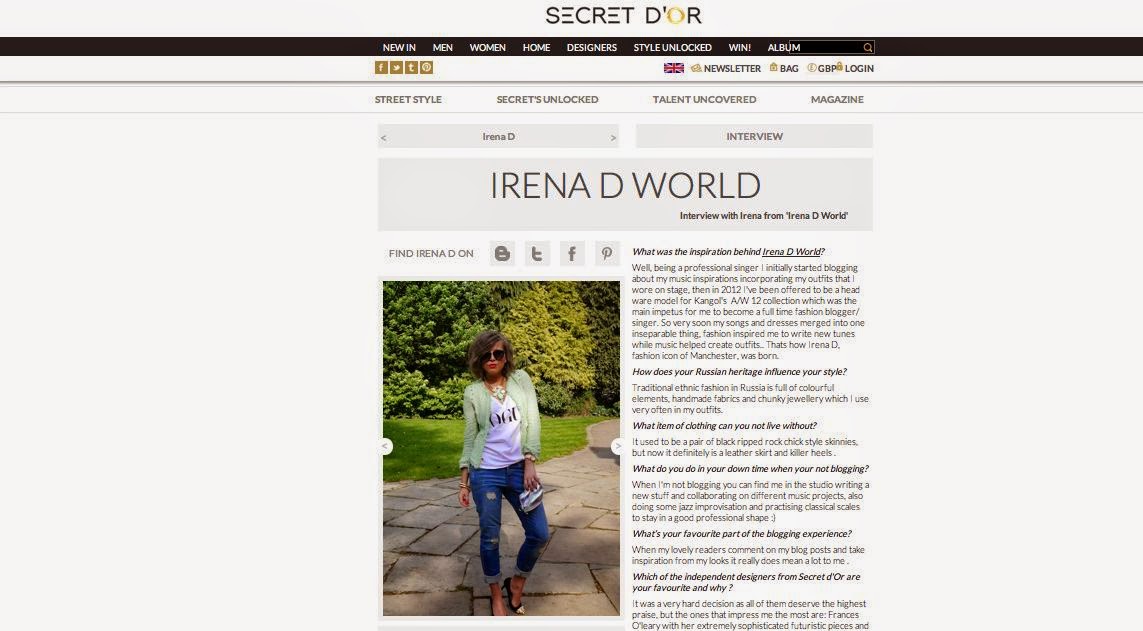 INTERVIEW IN SECRET D'OR