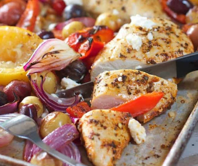 GREEK SHEET PAN CHICKEN DINNER GREEK SHEET PAN CHICKEN DINNER