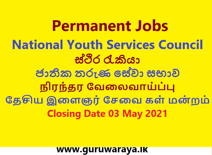 Permanent Jobs National Youth Services Council Teacher