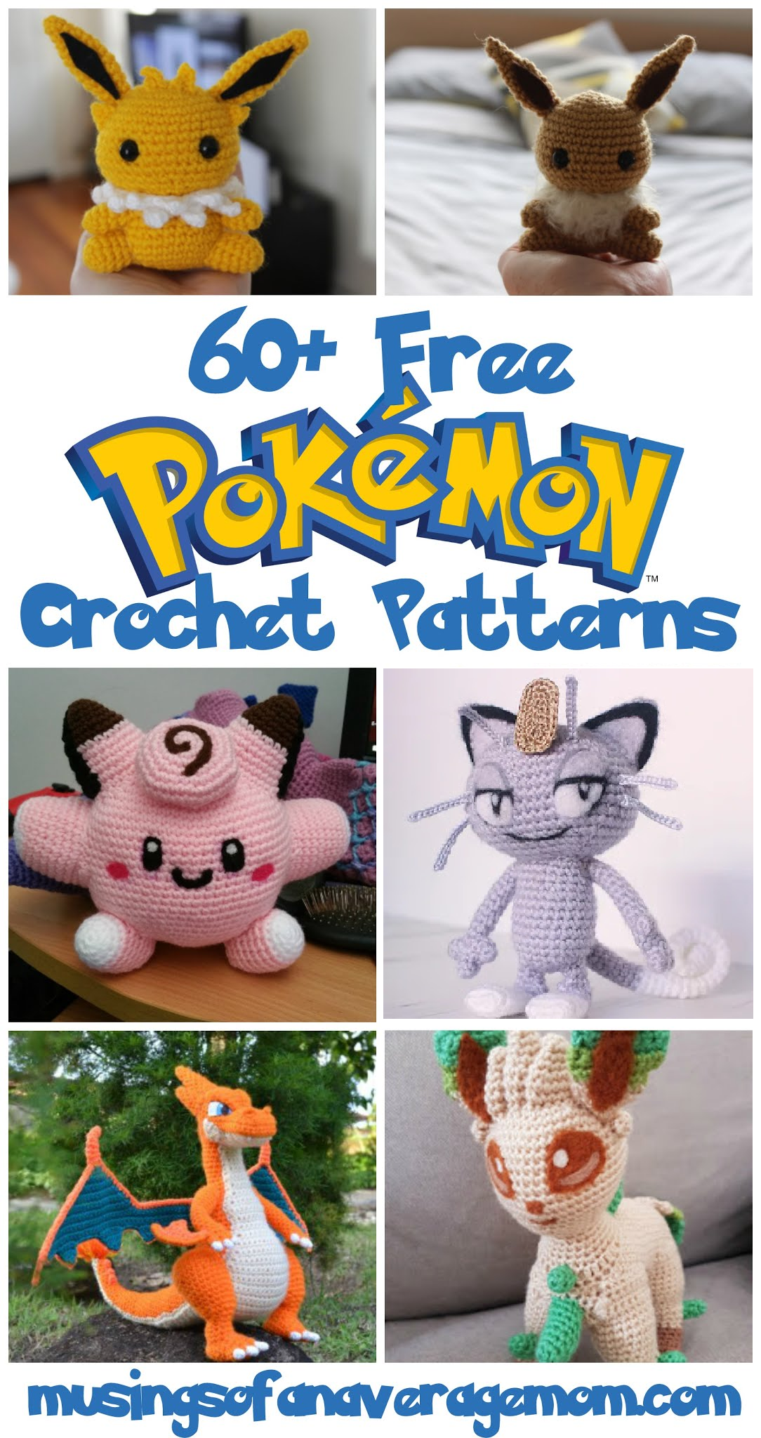 Musings of an Average Mom: Free Pokemon Crochet Patterns
