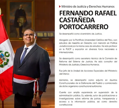 Fernando Castañeda, nuevo ministro de Justicia