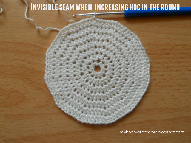 How to: Invisible seam when increasing half double crochet in the round